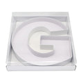 WENPACK 12 Cardboard Letter Shaped Mache Decorative Strawberries Fillable Sweets Candy Box with Clear Lid (White, G)
