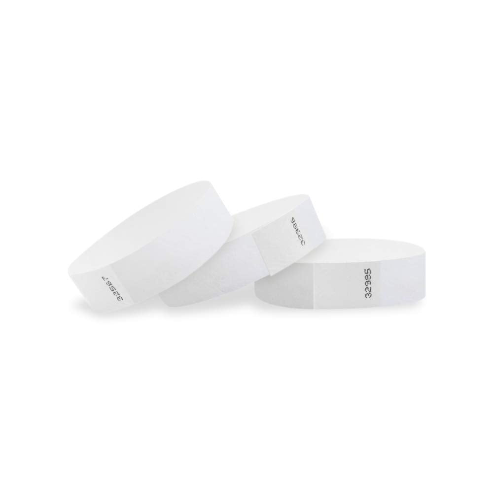 Wristco White Tyvek Wristbands For Events - 1,000 Count - Comfortable Tear Resistant Paper Bracelets Id Wrist Bands For Concerts