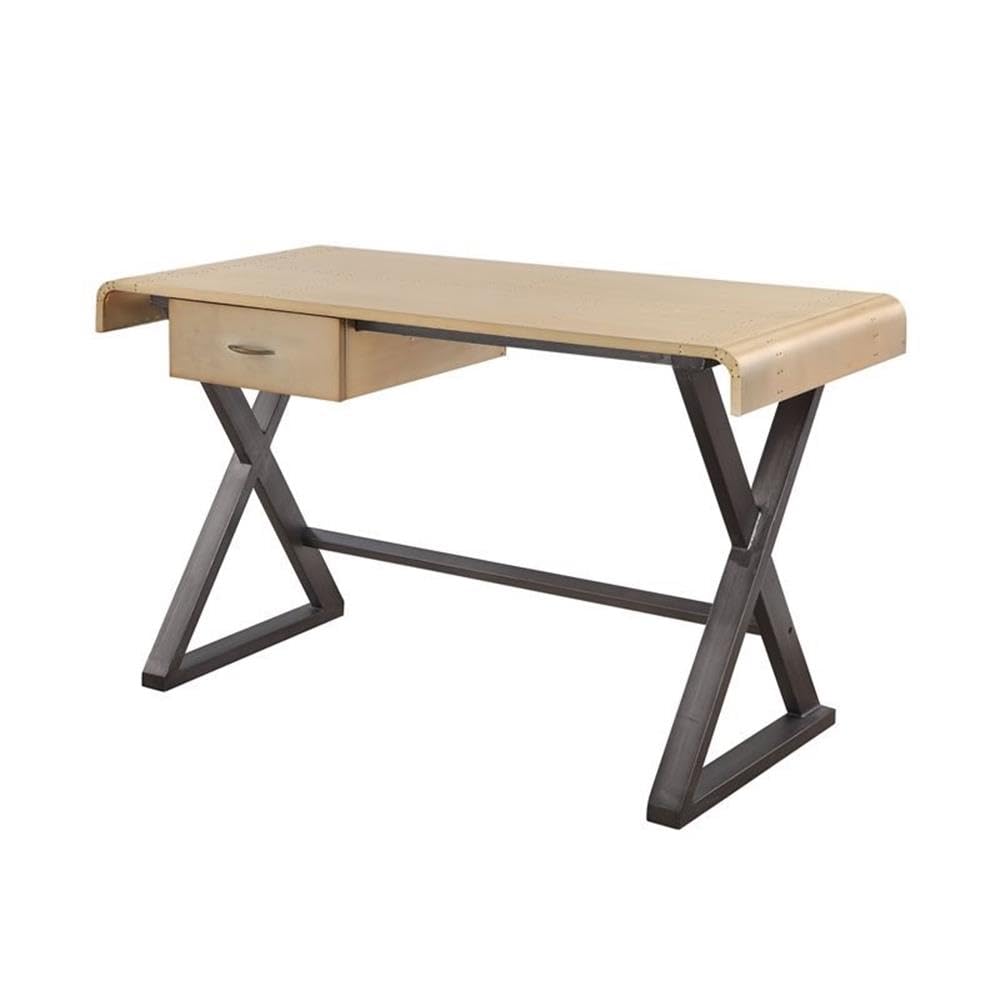 Acme Danton Desk in Gold Aluminum