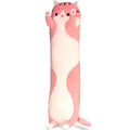 Werdast Pink Cat Long Plush Pillow Kitty Stuffed Animals Soft Sleeping Throw Pillow Doll Toy (Pink,18Inches)