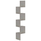 vidaXL Wall Corner Shelf Concrete Gray 7.5"x7.5"x48.4" Chipboard