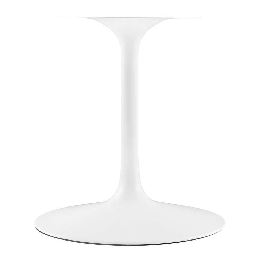 Modway Lippa 60" Mid-Century Modern Dining Table With Rectangle Top And Pedestal Base In White