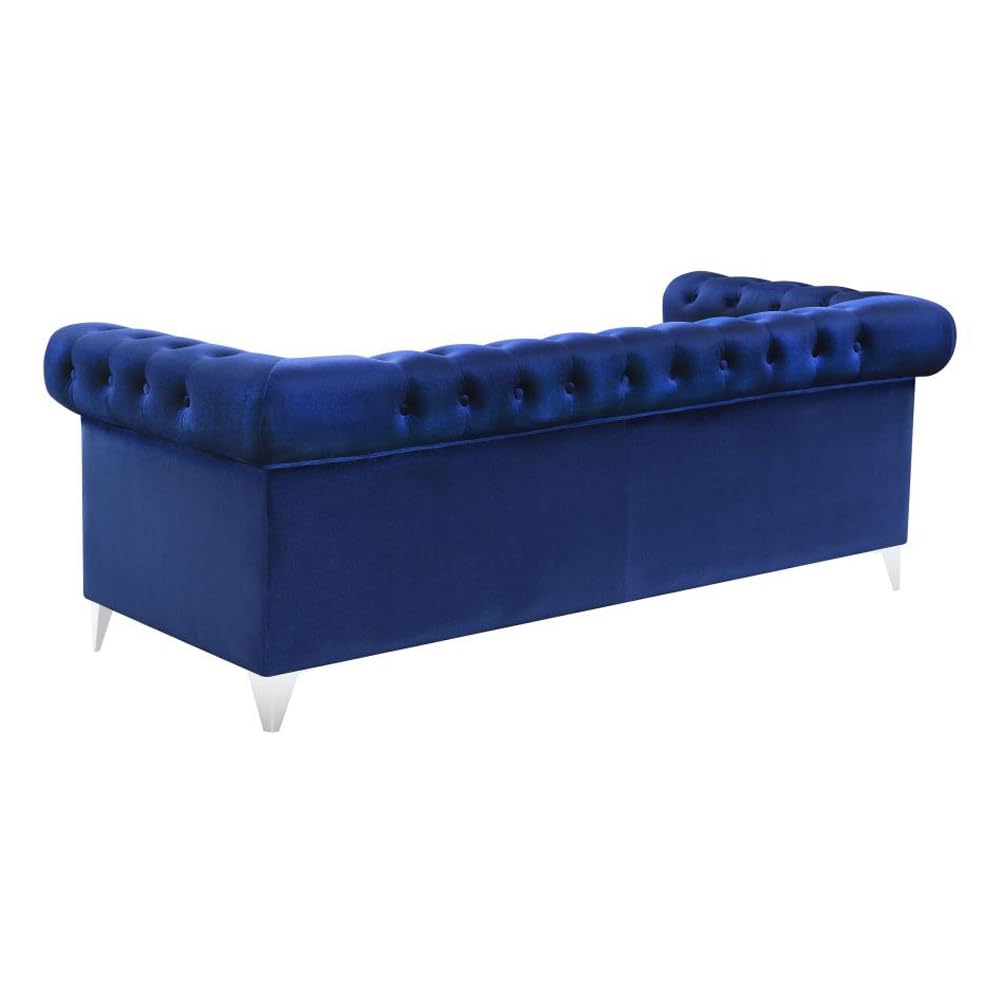 Bleker Tufted Tuxedo Arm Blue Sofa - Thumbnail 2