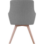 Lorell Gray Flannel Guest Chair With Wood Legs, Gray