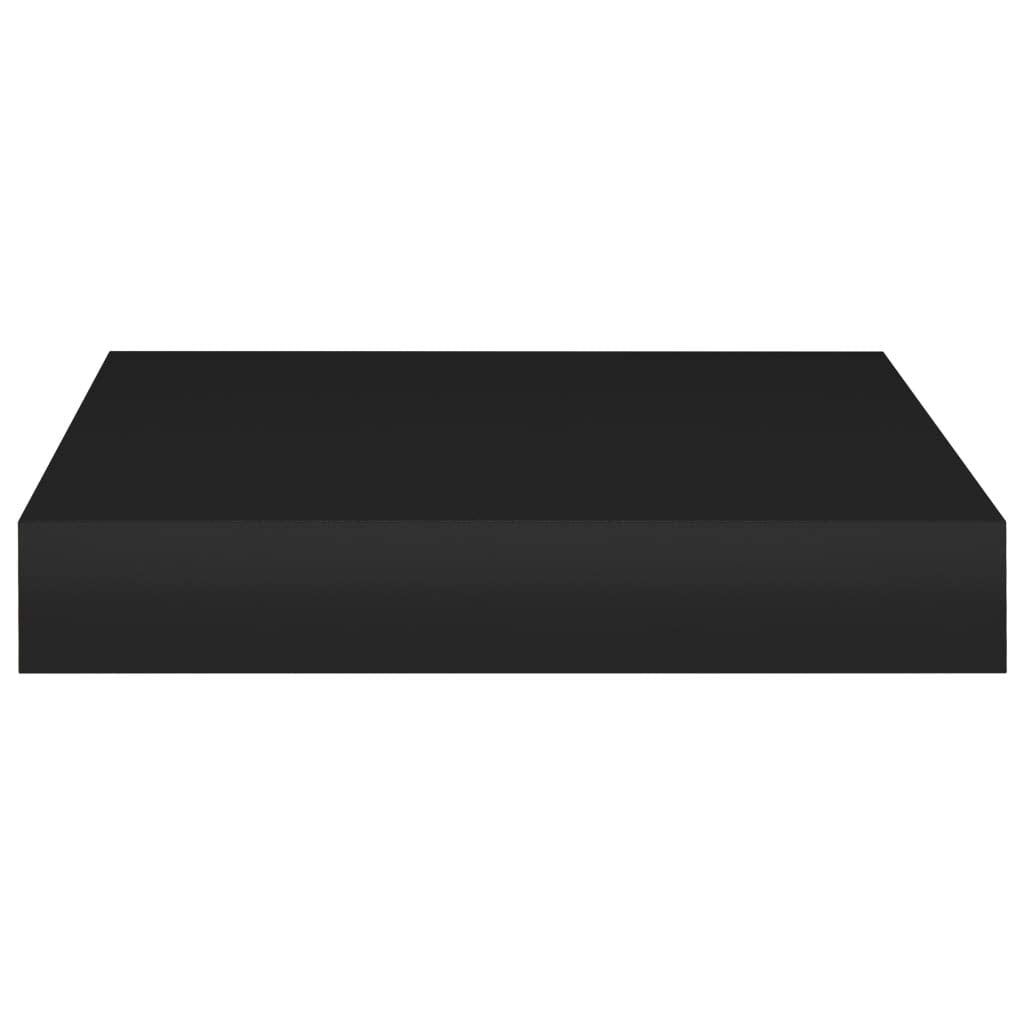 vidaXL Floating Wall Shelf Black 9.1&quot;x9.3&quot;x1.5&quot; MDF
