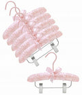 Only Hangers 10 Pink Baby Satin Padded Hangers with Clips- Pack of (6)