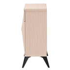 Baxton Studio Draper Mid-Century Modern Two-Tone Light Brown and Black Wood 2-Door Sideboard Buffet