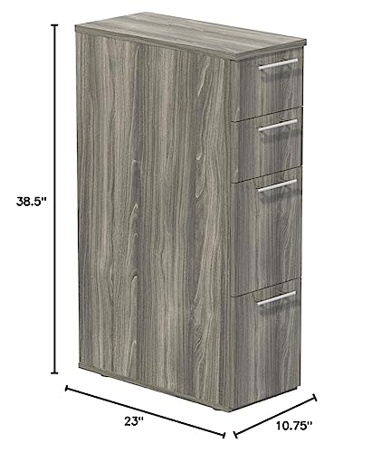 Mayline Skinny Tall Pedestal in Gray Finish ABSPTLGS