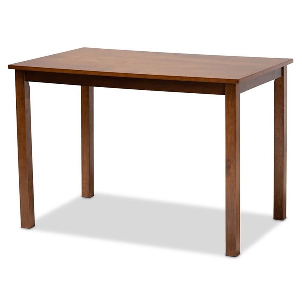 Baxton Studio Nicolette Modern and Contemporary Walnut Brown Finished Wood 5-Piece Dining Set