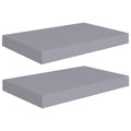 Floating Wall Shelves-SKM Floating Wall Shelves 2 pcs Gray 15.7x9.1x1.5 MDF
