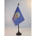 Idaho Table Flag 4' X 6' - Us State Of Idaho Desk Flag 15 X 10 Cm - Black Plastic Stick And Base - Az Flag