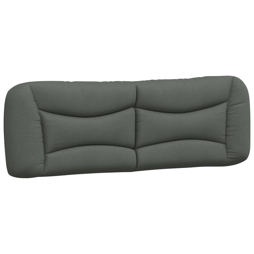 vidaXL Dark Gray Hanging Headboard Cushion - Upholstered Pillow for Enhanced Bedroom Comfort, Breathable Fabric, Includes Zipper & Hook-and-Loop Fasteners for Easy Install