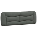 vidaXL Dark Gray Hanging Headboard Cushion - Upholstered Pillow for Enhanced Bedroom Comfort, Breathable Fabric, Includes Zipper & Hook-and-Loop Fasteners for Easy Install