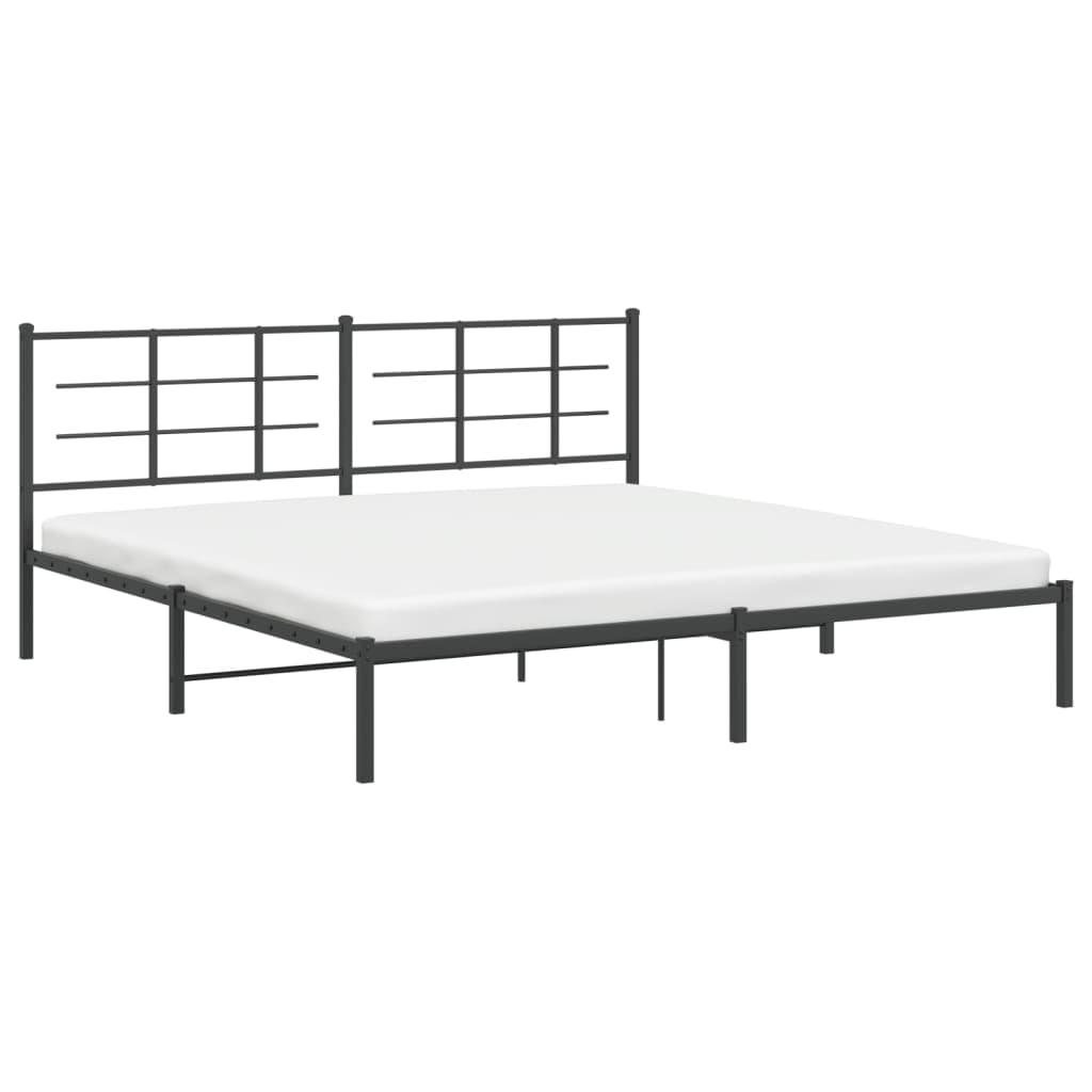 vidaXL Elegant King Metal Bed Frame - Thumbnail 3