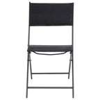 vidaXL Folding Garden Chairs Set of 4 Steel and Textilene