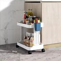 Gnoly Folding Storage Rack Organizer Shelf With Wheels Space Saving Slide Out Utility Organizer Pantry Rack Shelves For Kitchen,