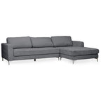 Baxton Studio Agnew Contemporary Light Beige Microfiber Right Facing Sectional Sofa