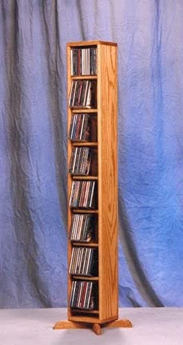 Solid Oak Dowel Cabinet for CD's Model 806
