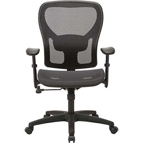 Lorell, Llr83293, Soho Mesh Mid-Back Black Task Chair