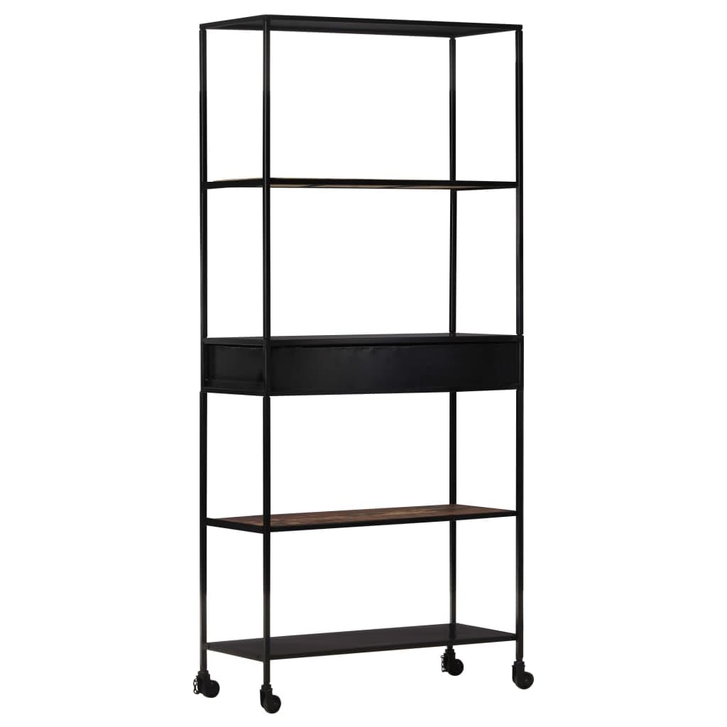 vidaXL Industrial Book Cabinet with 4 Shelves and Drawer - Thumbnail 2