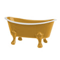 Rustic Enamel 1 Piece 5.5 Metal Clawfoot Mini Bathtub Soap Dish Mini Bath Tub Decoration Clawfoot Tub Soap Caddy Collection (Mus