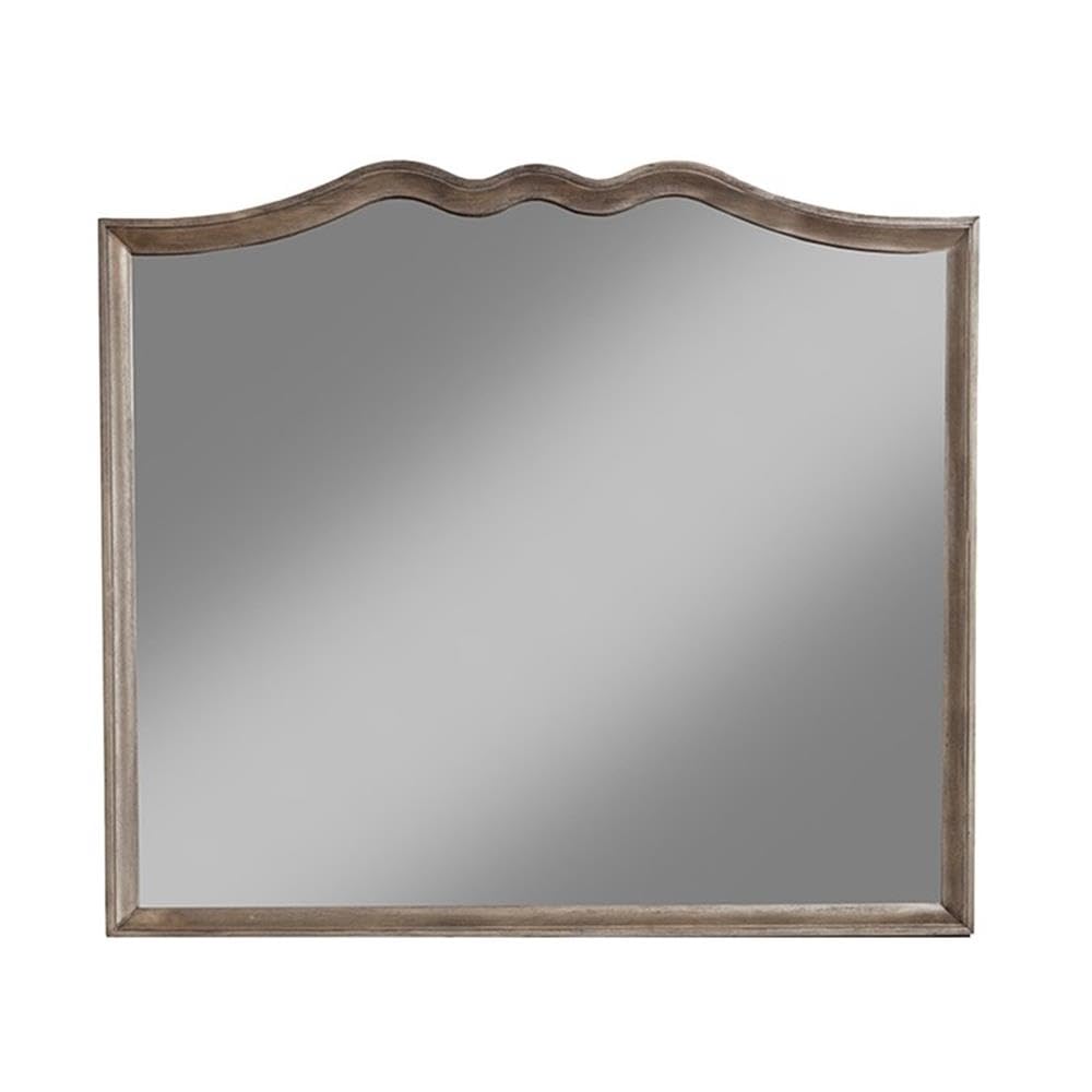 Alpine Furniture Charleston Mirror in Antique Gray