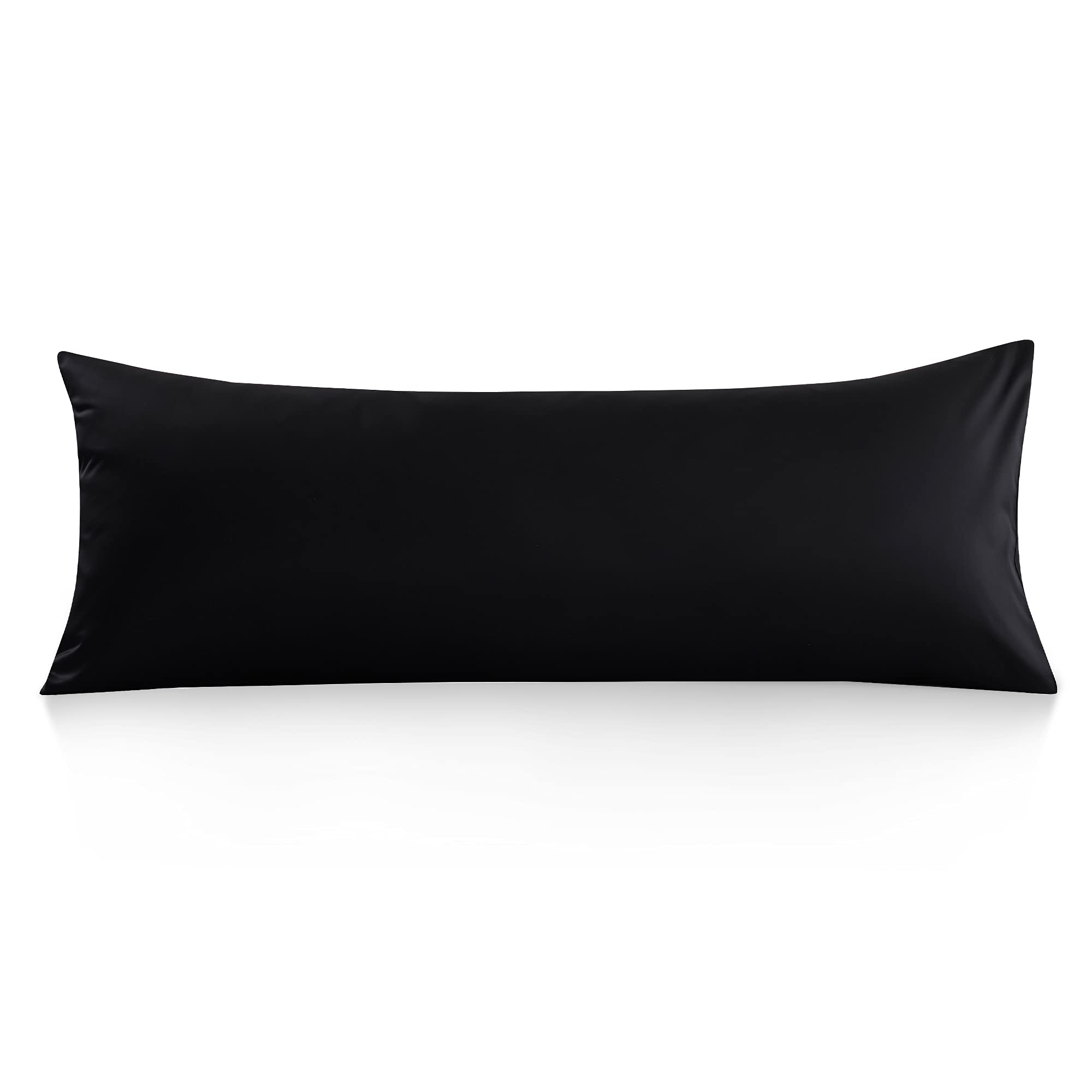 Oubonun 100% Cotton Body Pillowcase - 800 Thread Count/21X54, Moisture Absorbent And Breathable, Premium Hotel Body Pillow Cover For All Seasons, Black