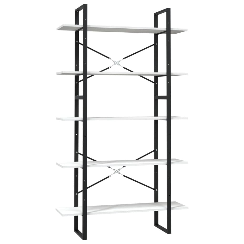 vidaXL Modern-Style 5-Tier Book Cabinet - Thumbnail 4