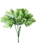 Sweet Home Deco 7 Artificial Hops Greenery Craft Picks for Floral Designs (6 Picks) (Green)