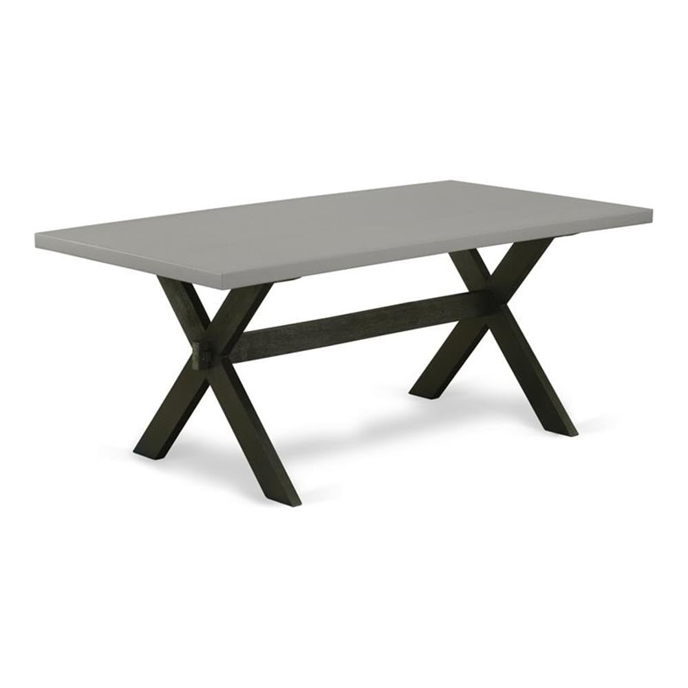 East West Furniture Xt697 X-Style Kitchen Dining Table - A Rectangle Solid Wood Table Top With Stylish Legs, 40X72 Inch, Multi-Color