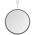 vidaXL Hanging Mirror with Hook Black 11.8"