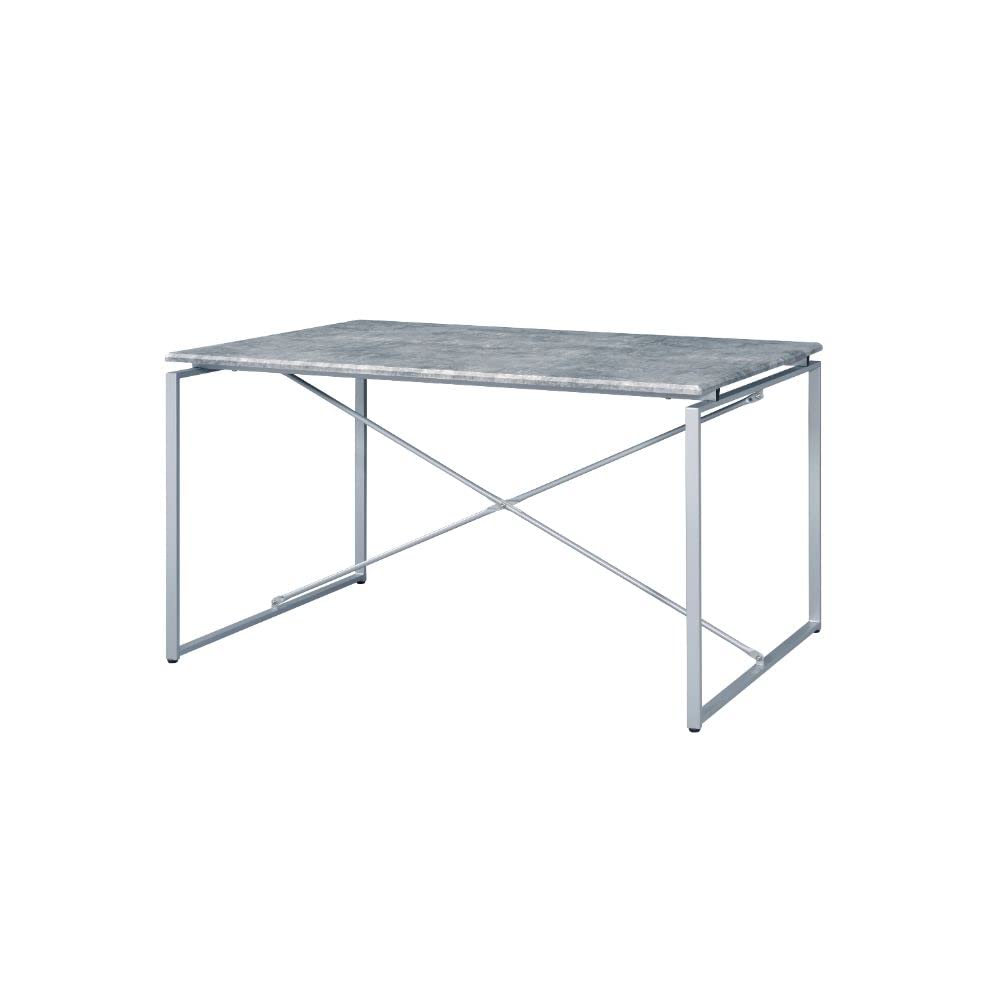 Acme Jurgen Rectangular Wooden Dining Table in Gray
