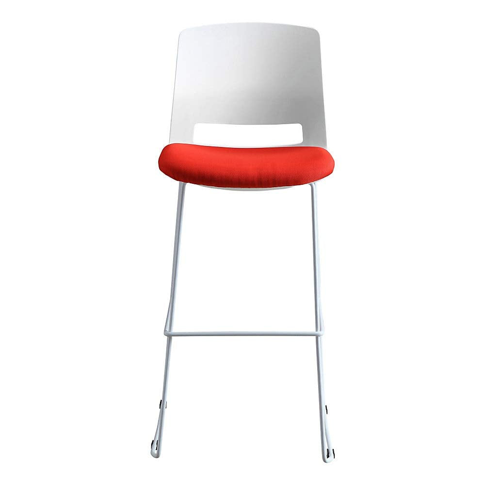 Lorell Artic Series Red/White Bar Stool (Pack Of 2)