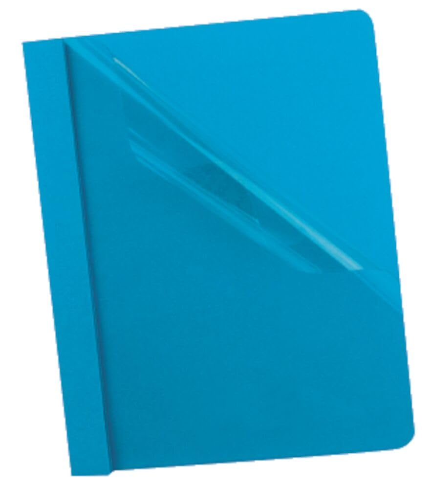 Oxford Clear Front Report Covers, Light Blue, Letter Size, 25 Per Box (55801)