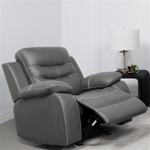Coaster Home Furnishings Nova Upholstered Glider Recliner Chair Dark Grey