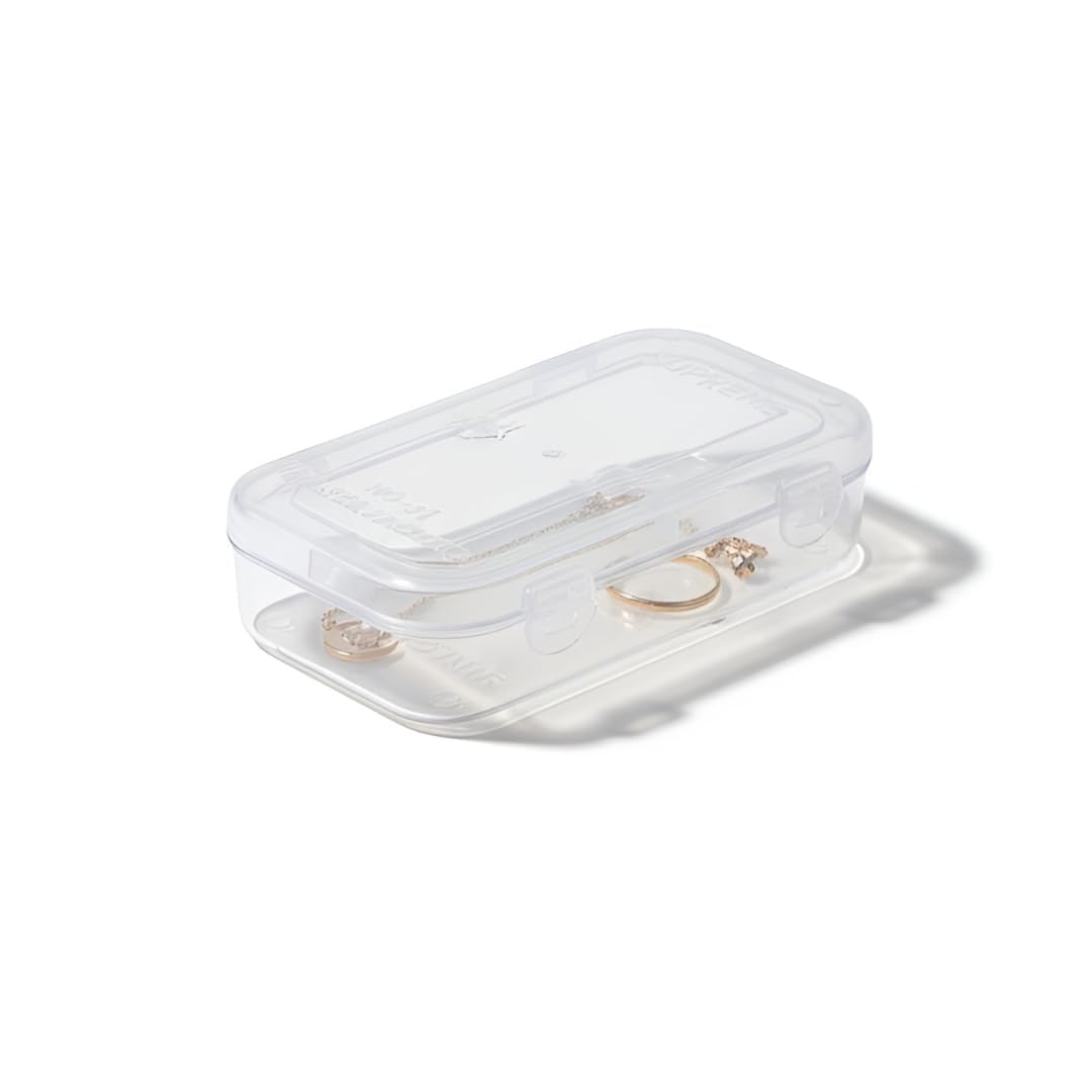 magical gifts Plastic Small Storage Boxes with Lock Lids | Clear Jewellery Organizer Box | Bead, Craft, Nail Art, Screw, and Acc