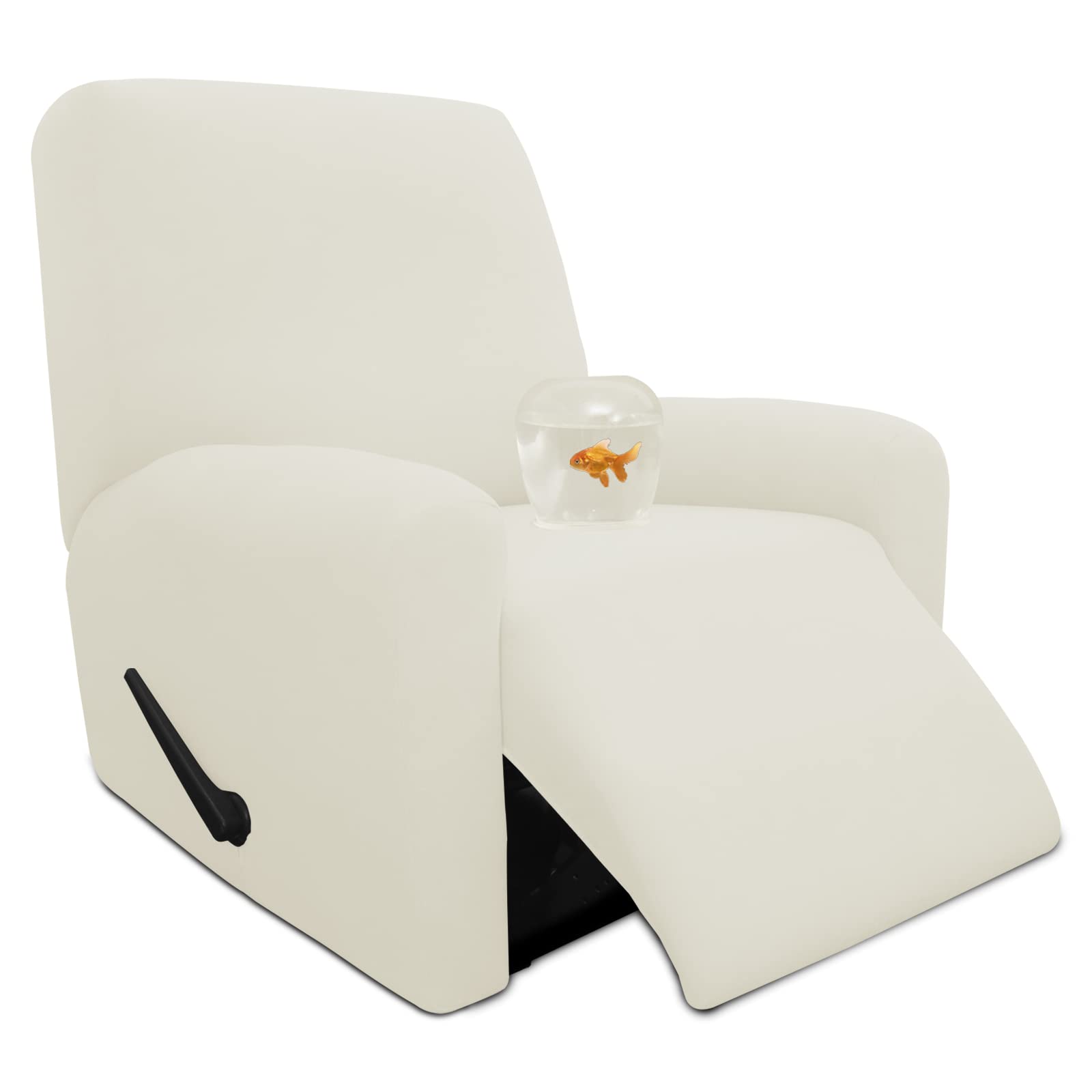 Easy-Going 4 Pieces 100% Dual Waterproof Recliner Cover Stretch Soft Couch Cover For Dogs, Sofa Slipcover For Recliner Couch Leakproof Furniture Protector For Kids, Pets Brown