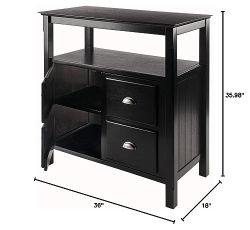 Winsome Timber 36-Inch W Buffet, Black, Each (20236)