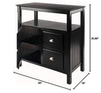 Winsome Timber 36-Inch W Buffet, Black, Each (20236)