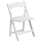 Flash Furniture Hercules Kids Folding Chairs With Padded Seats | Set Of 2 White Resin Folding Chair With Vinyl Padded Seat For Kids