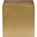 Pangea Home Z St Small Spencer Side Table, Brushed Brass
