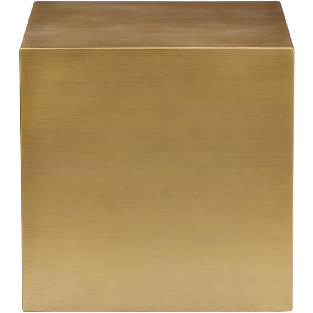 Pangea Home Z St Small Spencer Side Table, Brushed Brass