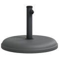 vidaXL Round Parasol Base for 1.3"/1.4"/1.5" Poles - Heavy Duty Dark Gray Umbrella Stand - Plastic and Concrete Base with 3 Pole Adaptors - Ideal for Garden, Patio, Deck