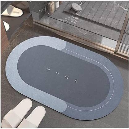 LAVI Microfiber, Rubber Bathroom Mat (Multicolor, Large)