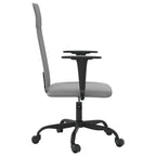 vidaXL Modern Office Chair, Adjustable Height, 360-Degree Swivel Design, Rolling Casters - Light Gray Fabric, Comfort Seating Solution for Your Work Area