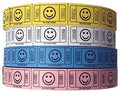 The Ticket Gurus-(4) Single Smile Rolls- 2000 Tickets Per Roll-Blue/Pink/White/Yellow