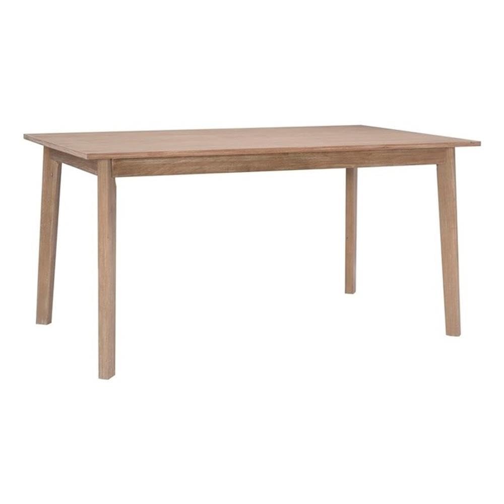 Linon Miles Wood Dining Table In Natural Brown
