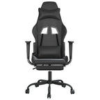 vidaXL Faux Leather Gaming Chair with Adjustable Seat and Backrest – Black Modern Style