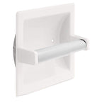Hilltop Products 2 Pack Toilet Paper Holder - 6-1/4 Spring Loaded Roller, White, Plastic, Model M. ROUND SHOWER HILLTOP PRODUCTS