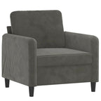 vidaXL Velvet Sofa Chair in Dark Gray - Comfortable Modern Seating Solution with Sturdy Frame & Soft Upholstery